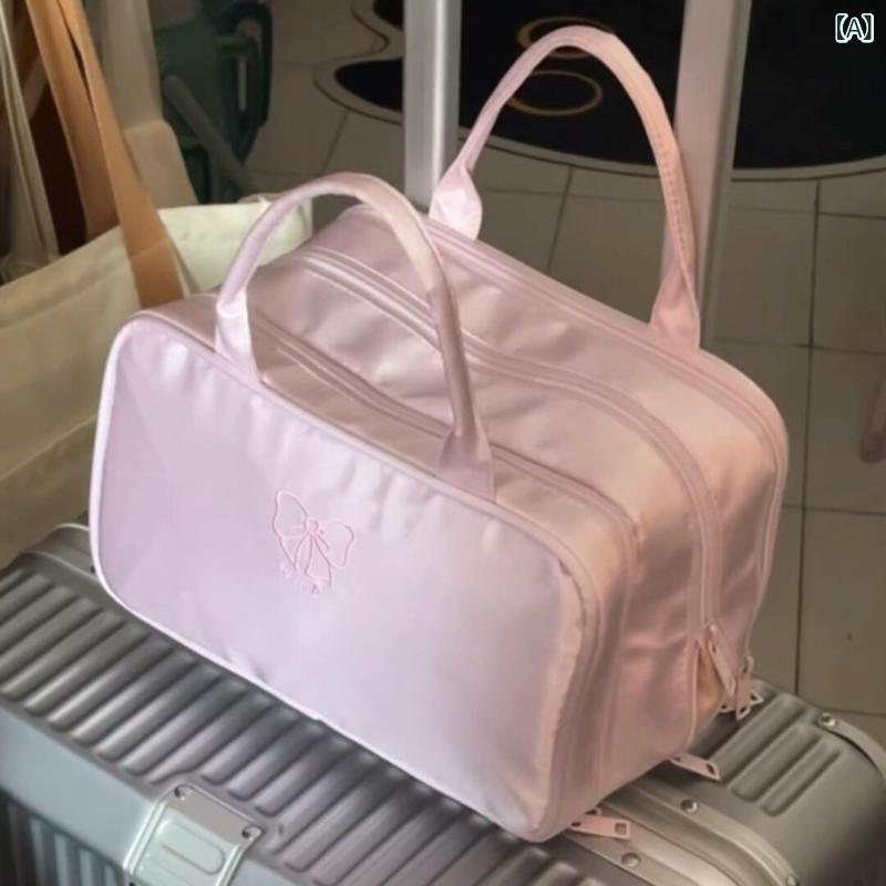 ポーチ レディース 旅行用 トラベルポーチ 化粧ポーチ 洗面用具入れ 収納バッグ メイクポーチ コスメバッグ ピンク系 大容量 仕切り 多機能 撥水 軽量 便利 整理 整頓 出張 合宿 修学旅行 普段使い 持ち運び 携帯用 コスメケース 小物入れ メイク s-share-global-11115766 サポートシェアグローバル サンプル画像2