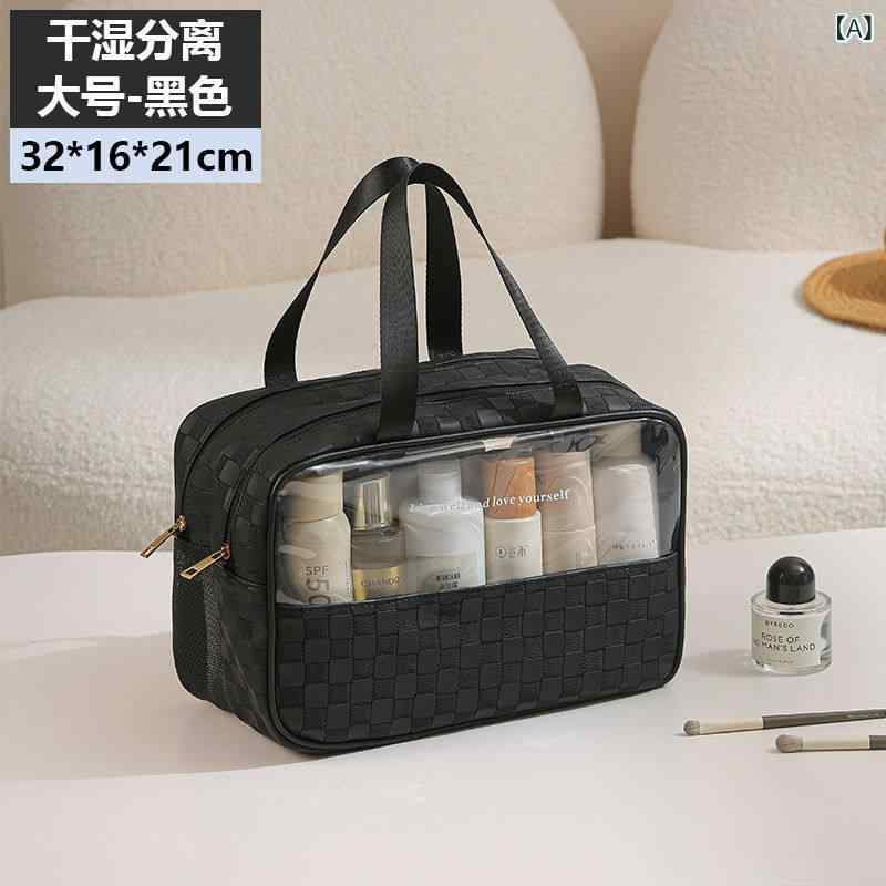ポーチ レディース 洗面用具入れ 鞄 化粧品入れ 大容量 防水 収納袋 持ち運び 便携式 旅行用 出張用 トラベルポーチ コスメポーチ 洗面ポーチ バスルームポーチ 吊り下げ 乾湿分離 多機能 ポケット 撥水加工 耐久性 軽量 仕切り付き お風呂セット s-share-global-11115949 サポートシェアグローバル サンプル画像2