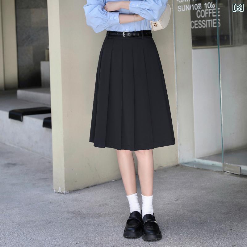 スカート レディース 大きいサイズ フレアスカート ひざ丈 Aライン ハイウエスト 膝丈 プリーツスカート オフィス 仕事用 スーツ生地 切り替え 体型カバー ゆったり 着痩せ 細見え 通勤 通学 普段使い お出かけ 上品 高級感 シンプル 無地 ブラッ s-share-global-11118460 サポートシェアグローバル サンプル画像3