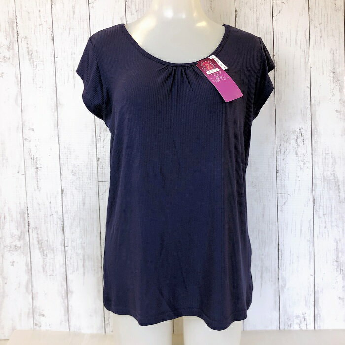 送料無料|フレンチインナー リブ M/L/LL グレー ネイビー レディース インナー ルームウエア