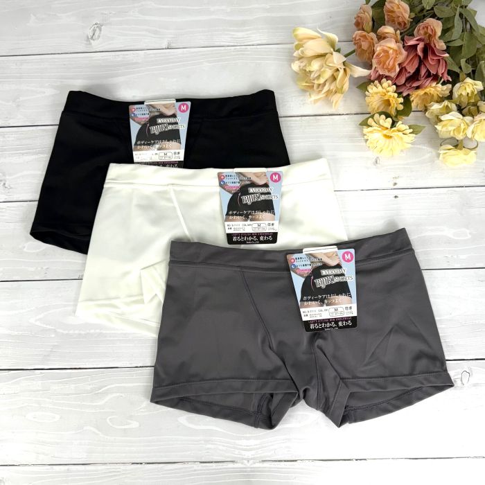 送料無料｜ボクサーパンツ｜セットアップ可能｜バックギャザー ｜一分ショーツ｜締めつけない｜M/L/LL ｜87111 ｜レディース　インナー
