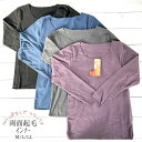 送料無料|暖かインナー|フリーカット|8分袖|両起毛|ラウンドネック|レディース インナー M/L/LL 31210