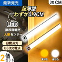 センサーライト(2個セット) 室内 屋外 玄関 人感 LED 充電式 明暗 人感センサー 自動点灯 明るい フットライト 足元灯 小型 クローゼット 廊下 長さ...