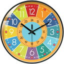 \赤字覚悟大セール!超お得!/壁掛け時計 子供 部屋 知育時計 見やすい 24時間表示 補助数字付き 静音 掛け時計 カラフル 時間学習 生徒用 おしゃれ イン...