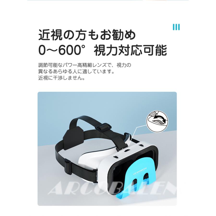 3D VRゴーグル VRヘッドセット0-600度近視 Nintendo Switch & Nintendo Switch OLEDモデル 3D メガネ対応 VRメガネ 角度調節可能 Switchゲーム