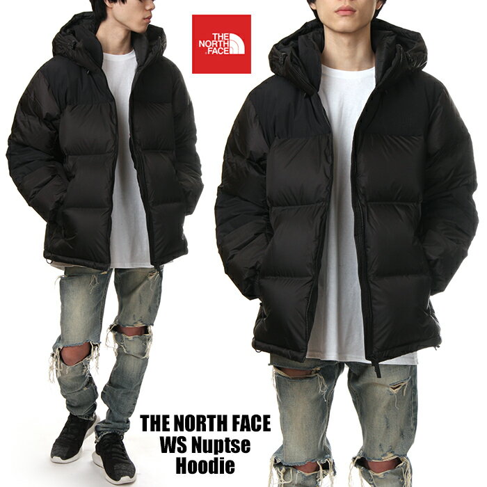 ノースフェイス ヌプシ ダウンジャケット メンズ レディース THE NORTH FACE ダウン ジャケット ウィンドストッパー ヌプシフーディー ゴアテックス GORE-TEX 大きいサイズ ビッグシルエット アウター アウトドア キャンプ 防寒 撥水 黒 L XL