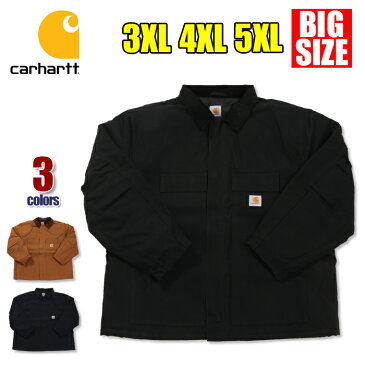 カーハート ジャケット 大きいサイズ メンズ ダックトラディショナルコート CARHARTT DUCK TRADITIONAL COAT コート ハーフコート USAモデル ワークジャケット ビッグシルエット ブランド ストリート ヒップホップ ダンス 衣装 黒 紺 カーハートブラウン 3XL 4XL 5XL C003