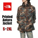 ノースフェイス マウンテンジャケット メンズ レディース THE NORTH FACE マウンテンパーカー Printed Antora Jacket アントラ ジャケット ナイロンジャケット ウィンドブレーカー 撥水 防風 防寒 アウトドア 大きいサイズ カモ 迷彩 2XL NF0A7QEZ