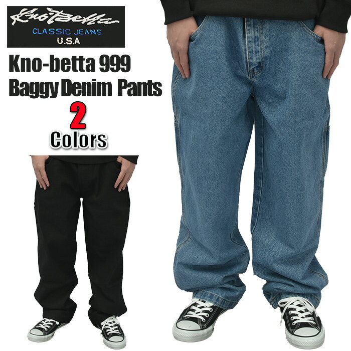 ڥۡ3040ۥΡ٥ ǥ˥ѥ Kno-betta  Хѥ DENIM BAGGY FIT JEAN 12.7oz 磻 ǥ˥ ѥ  礭 ä ȥ꡼ ҥåץۥå B   ֥  饤ȥǥ 󥦥å