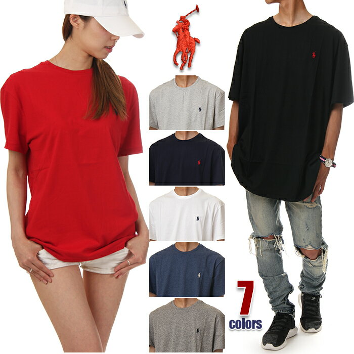 ポロ ラルフ ローレン ペアTシャツ ラルフローレン Tシャツ メンズ レディース POLO RALPH LAUREN 半袖 Tシャツ ロゴ 無地 大きいサイズ ポロ ラルフ 部屋着 アメカジ ストリート系 ヒップホップ ダンス 衣装 USA ブランド ファッション 白 黒 赤 紺 グレー XS S M L XL XXL【メール便対応可】