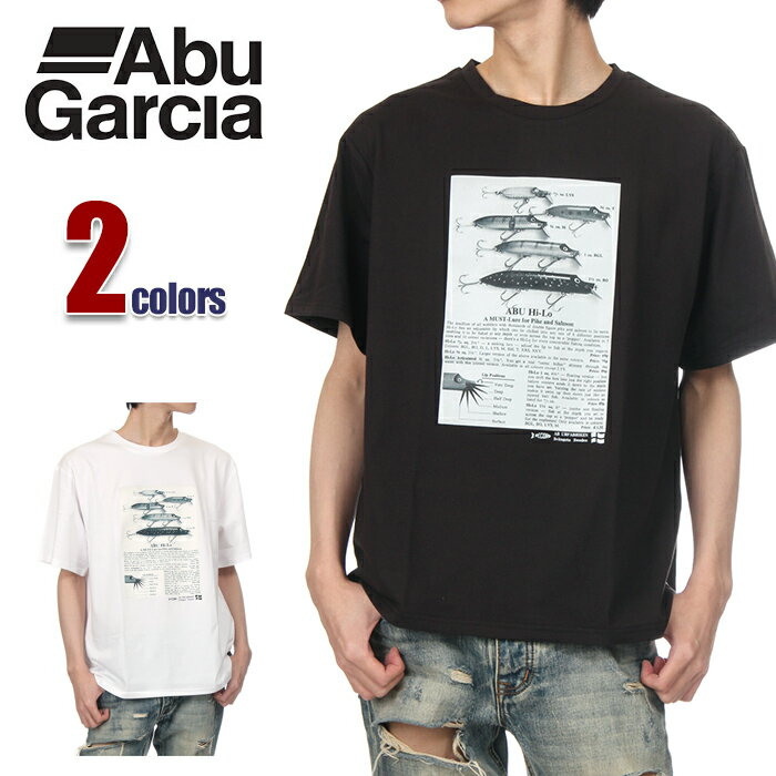 アブガルシア Tシャツ メンズ レディース 大きいサイズ Abu Garcia バグオフ Hi LoグラフィックT 半袖Tシャツ 虫よけ 防虫 UVカット ドライ ロゴ アウトドア キャンプ 釣り フィッシング スポーツ フェス おしゃれ ストリート ブランド 黒 白 M L XL