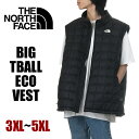 ノースフェイス ダウンベスト メンズ USAモデル THE NORTH FACE Big ThermoBall Eco Vest ダウン ベスト 防寒 保温 撥水 防風 リサイクル アウター ビッグサイズ ビッグシルエット 大きいサイズ アウトドア ファッション ブランド 黒 3XL 4XL 5XL NF0A84K2