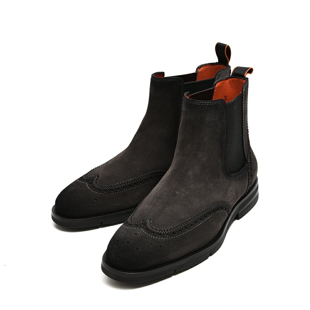 SALE ȡ Santoni  ֥륷֡ ɥ 塼 󥰥å   쥤å ֥饦 åɥ䡼ˡ ꥢ ֥ MADE IN ITALY