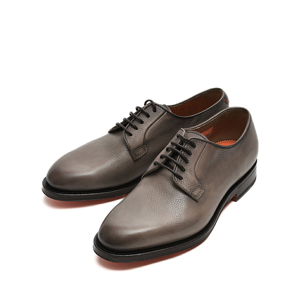 【クリアランス】 サントーニ Santoni ダービー レースアップ シューズ アンティークドレザー メンズ ラウンドトゥ 外羽根式 グッドイヤーウェルト製法 グレージュ イタリア ブランド MADE IN ITALY