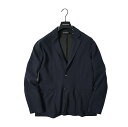 【SALE】 エンポリオ アルマーニ EMPORIO ARMANI テーラード ストレッチ ジャージージャケット 2Bシングル 春夏 メンズ 織柄 ネイビー イタリア ブランド