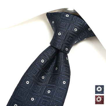 【半額以下】エンポリオ アルマーニ EMPORIO ARMANI ネクタイ メンズ シルク 総柄 2色展開 ネイビー レッド MADE IN ITALY イタリア ブランド ビジネス ギフト プレゼント