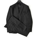 【40%OFF】エンポリオ アルマーニ EMPORIO ARMANI M LINE テーラード スーツ 2Bシングル 春夏 3シーズン メンズ SUPER 130's ウール 100% 織柄 ブラック サイズ L XL イタリア ブランド ビジネス フォーマル