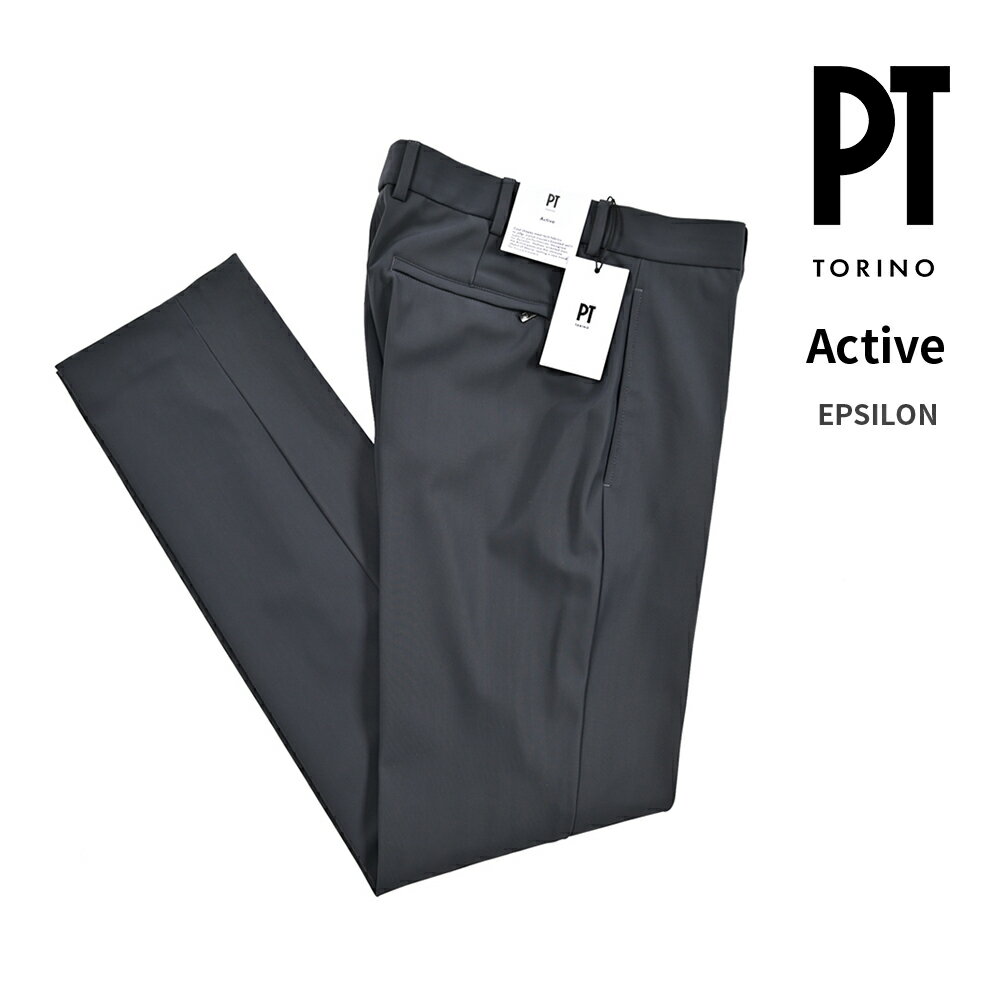Rakuten - 【SALE】【半額以下】 ピーティートリノ PT TORINO 【2025-26年 秋冬新作】 Active アクティブ EPSILON イプシロン スラックス 360°スーパーストレッチパンツ ノータック 秋冬 春 3シーズン メンズ KINETIC FABRIC 高機能ナイロン