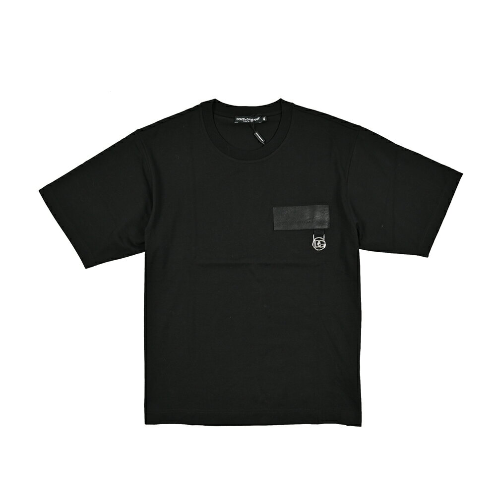 【P20倍】 ドルチェ&ガッバーナ DOLCE & GABBANA オーバーサイズ Tシャツ クルーネック 半袖 春夏 メンズ コットン 100% レザーパッチ...