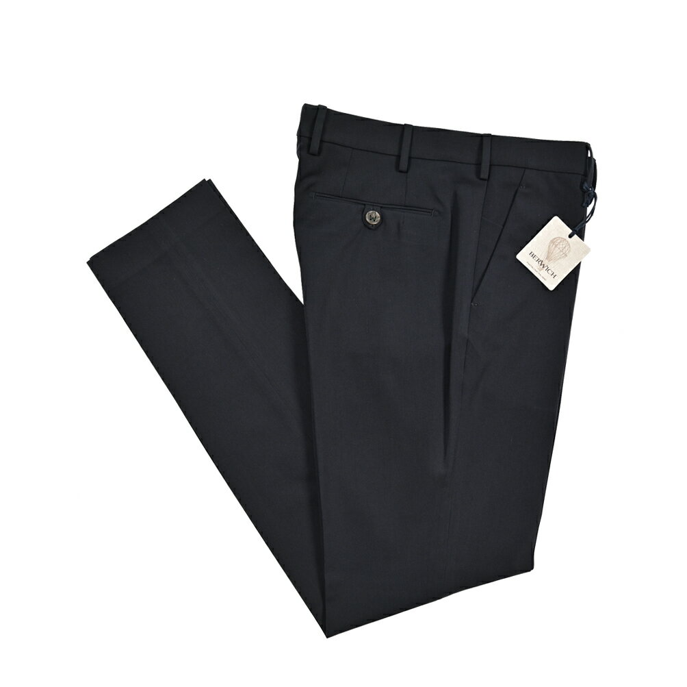 【クリアランス】【半額以下】 ベルウィッチ BERWICH MORELLO モレロ スラックス ノータック パンツ 春夏 秋 3シーズン メンズ 高機能ストレッチ ビスコース ネイビー イタリア ブランド MADE IN ITALY