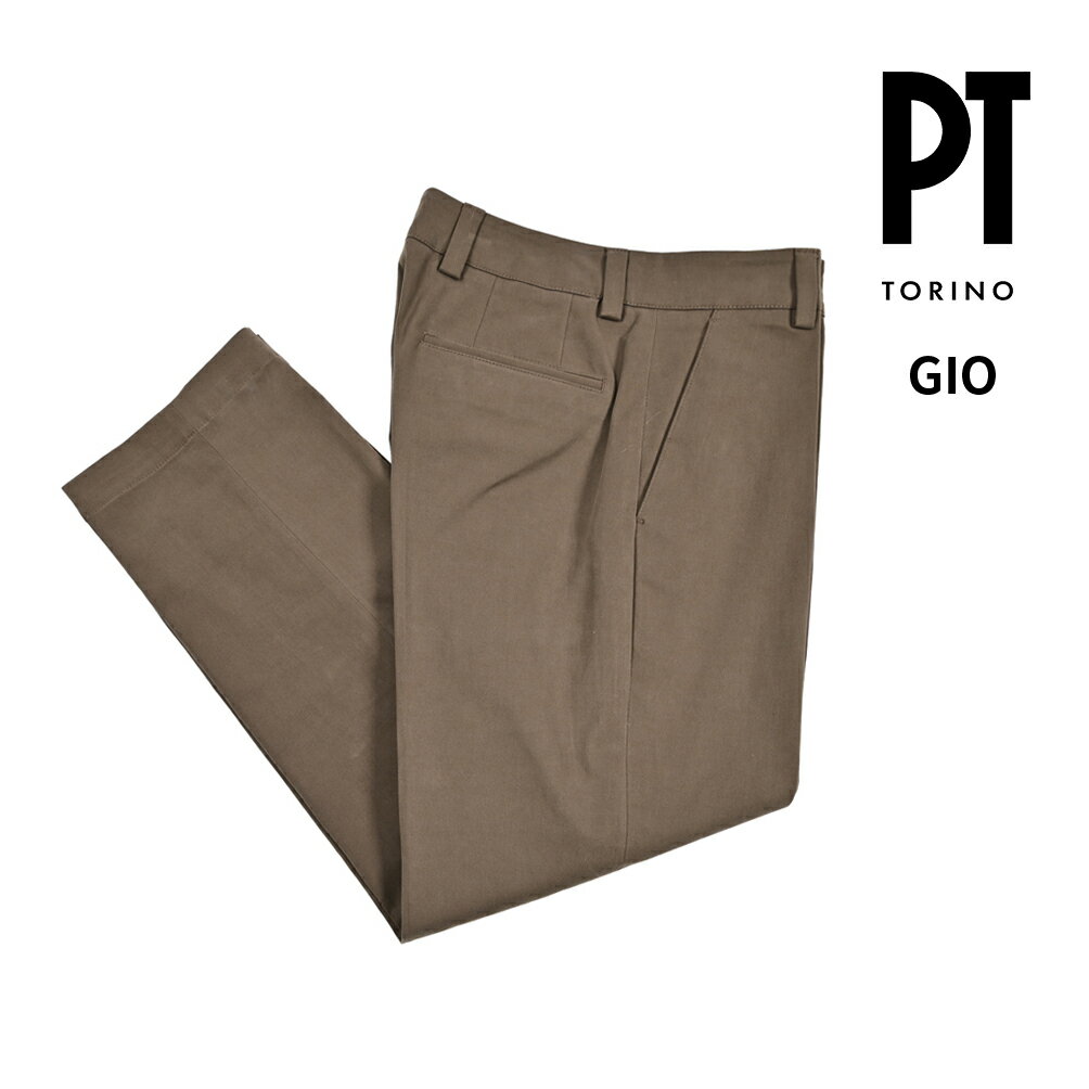 Rakuten - 【SALE】 ピーティートリノ PT TORINO GIO ジオ カシミヤ混 スラックス ノータック ストレッチパンツ 秋冬 レディース コットン カシミヤ ブラウン イタリア ブランド PT01