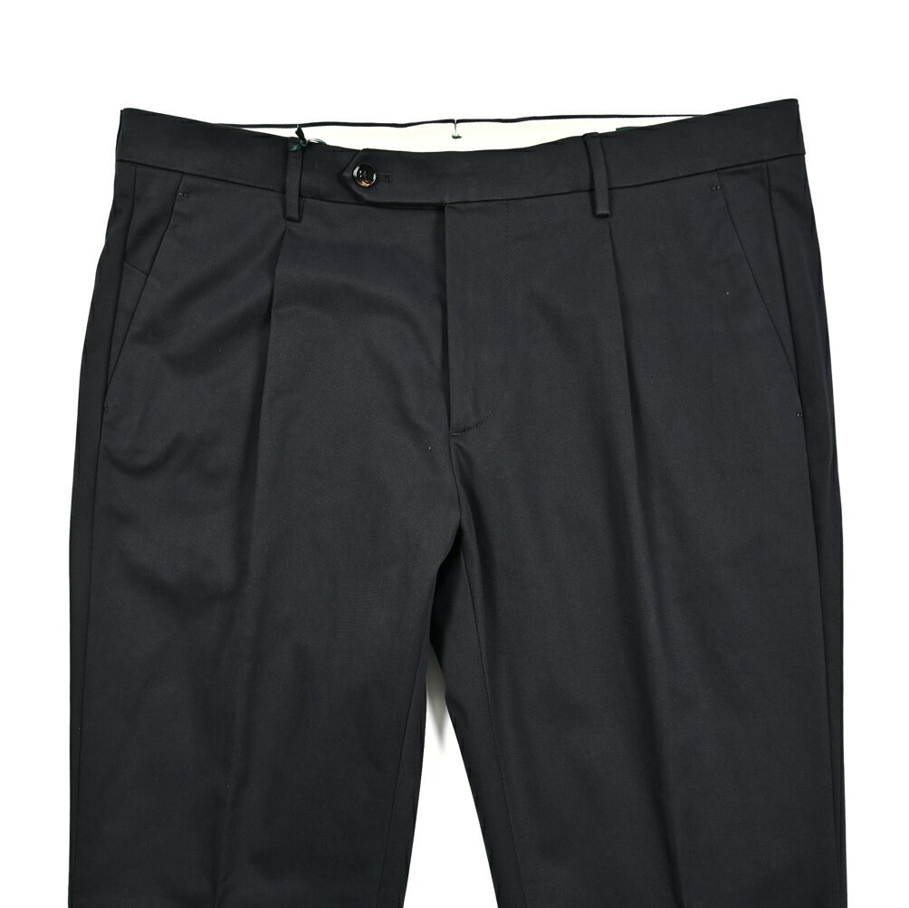 ベルウィッチ BERWICH MORELLO 1P モレロ スラックス ワンタック チノ パンツ ストレッチ 秋冬 春 3シーズン メンズ コットン ダークネイビー イタリア ブランド MADE IN ITALY