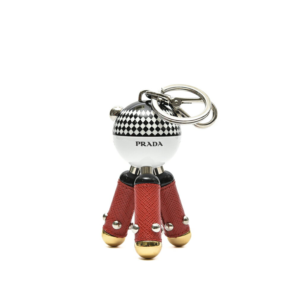 【スーパーSALE】 プラダ PRADA バッグチャーム キーホルダー キーリング ストラッ...