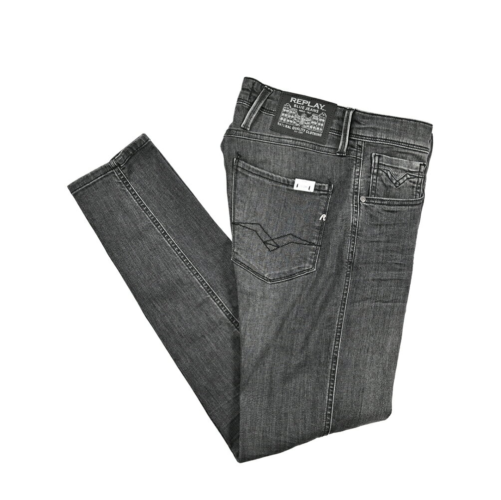 乐天商城 - 【半額以下】 リプレイ REPLAY ANBASS アンバス デニムジーンズ ストレッチパンツ メンズ SLIM FIT スリムフィット コットン グレー イタリア ブランド M914