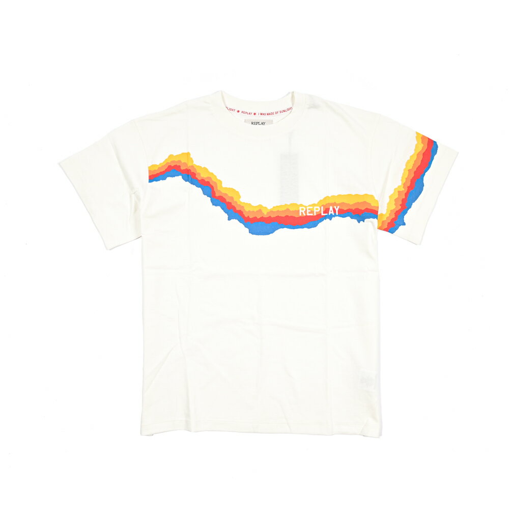 Rakuten - 【半額以下】【70％OFF】 リプレイ REPLAY ロゴ Tシャツ カットソー 半袖 クルーネック ワイドシルエット 春夏 レディース コットン 100% ロゴ ホワイト イタリア ブランド