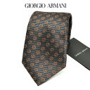 【P20倍】【SALE】 ジョルジオ アルマーニ GIORGIO ARMANI ネクタイ オールシーズン メンズ シルク 100% 総柄 ロゴ グレー イタリア...