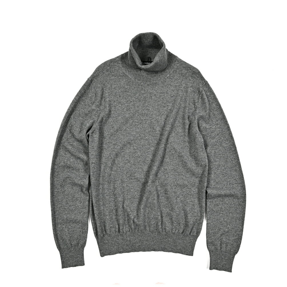 【P20倍】 ドルチェ&ガッバーナ DOLCE & GABBANA タートルネック ニットセーター ハイゲージ 秋冬 長袖 メンズ カシミヤ 100% グレー ...