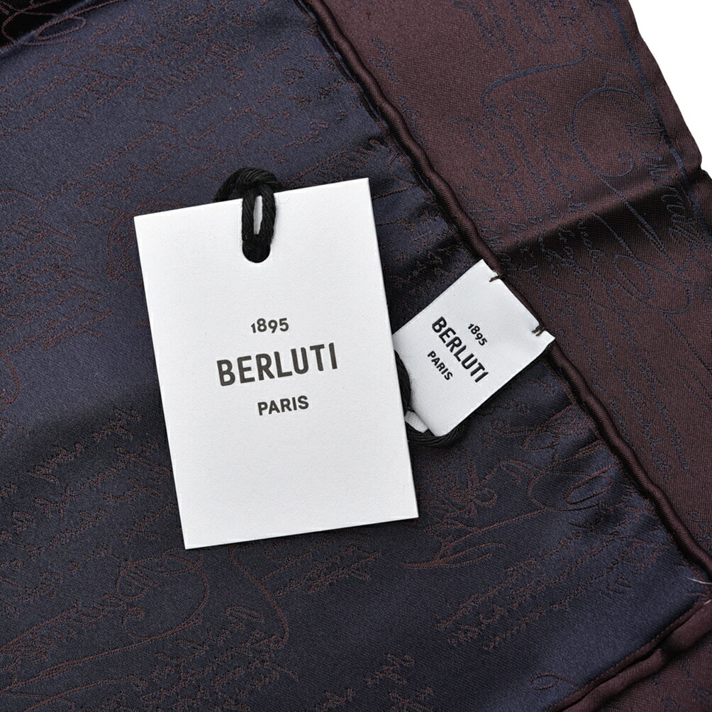 �ڥ��ꥢ��󥹡� �٥��åƥ� BERLUTI ������å� �ݥ��åȥ����� ��� �ޥ�٥꡼���륯 100% �磻���å� �ե�� �֥��� MADE IN ITALY �ե����ޥ� �ѡ��ƥ��� �뺧�� ���ե�