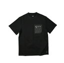 フェンディ FENDI 23-24AW ブラックジャージー Tシャツ FFモチーフ ジャガードファブリック ジップ付き胸ポケット 半袖 メンズ コットン 100％ レザートリミング イタリア ブランド MADE IN ITALY