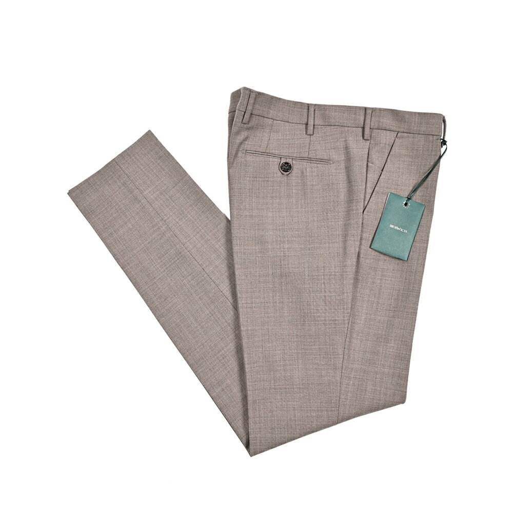 Rakuten - 【SALE】【半額以下】 ベルウィッチ BERWICH MORELLO モレロ スラックス ノータック パンツ 秋冬 メンズ 高機能ウールストレッチ イージーケア ブラウン イタリア ブランド MADE IN ITALY