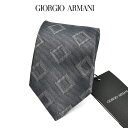 【P20倍】【SALE】 ジョルジオ アルマーニ GIORGIO ARMANI ネクタイ オールシーズン メンズ シルク 100% 総柄 ブルーグレー イタリア...
