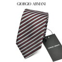 【P20倍】【SALE】 ジョルジオ アルマーニ GIORGIO ARMANI ネクタイ オールシーズン メンズ シルク 100% レジメンタル ワインレッド ...