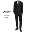 ラルディーニ スーツ 【SALE】 ラルディーニ LARDINI 23-24AW さらにお値下げ！ テーラード スーツ 2Bシングル ジャケット ワンタック スラックス 秋冬 メンズ ウール100％ ネイビー シャドーグレンチェック イタリア ブランド MADE IN ITALY