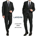 【SALE】 ラルディーニ LARDINI 23-24AW さらにお値下げ！ テーラードスーツ ワイドラペル 2Bシングルジャケット ワンタック スラックス 秋冬 メンズ ウール ダークグレー グレンチェック イタリア ブランド ブートニエール