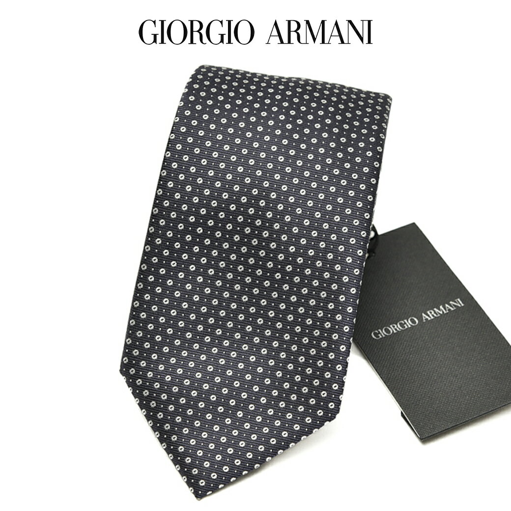 【スーパーDEAL】 【SALE】 ジョルジオ アルマーニ GIORGIO ARMANI ネクタイ オールシーズン メンズ シルク 100% ドット ネイビー イタリア ブランド MADE IN ITALY ビジネス ギフト プレゼント ラッピング無料