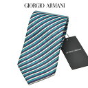 【スーパーSALE】【P20倍】 ジョルジオ アルマーニ GIORGIO ARMANI ネクタイ オールシーズン メンズ シルク 100% レジメンタル グリー...