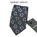 【P20倍】【SALE】 ジョルジオ アルマーニ GIORGIO ARMANI ネクタイ オールシーズン メンズ シルク 100% 小紋柄 ネイビー イタリア ...