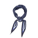 【P20倍】 タリアトーレ TAGLIATORE 【2025年 春夏新作】 スカーフ フーラード 春夏 メンズ コットン シルク 総柄 ネイビー イタリア ブラ...