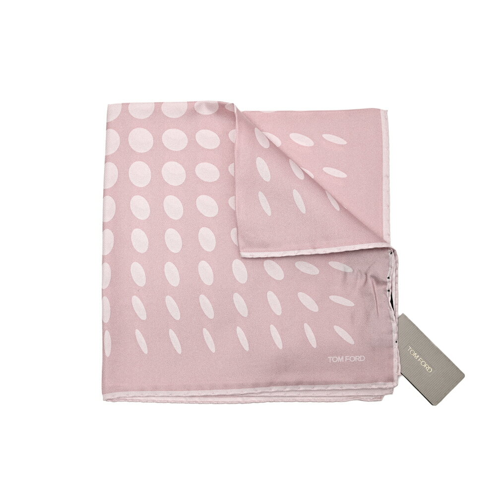 トムフォード TOM FORD ポケットチーフ メンズ シルク 100% 幾何柄 ピンク イタリア ブランド MADE IN ITALY フォーマル パーティー 結婚式 ギフト プレゼント