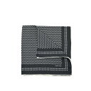 【スーパーDEAL】 トムフォード TOM FORD ポケットチーフ メンズ シルク ウール コットン ドット ダークグレー イタリア ブランド MADE IN...