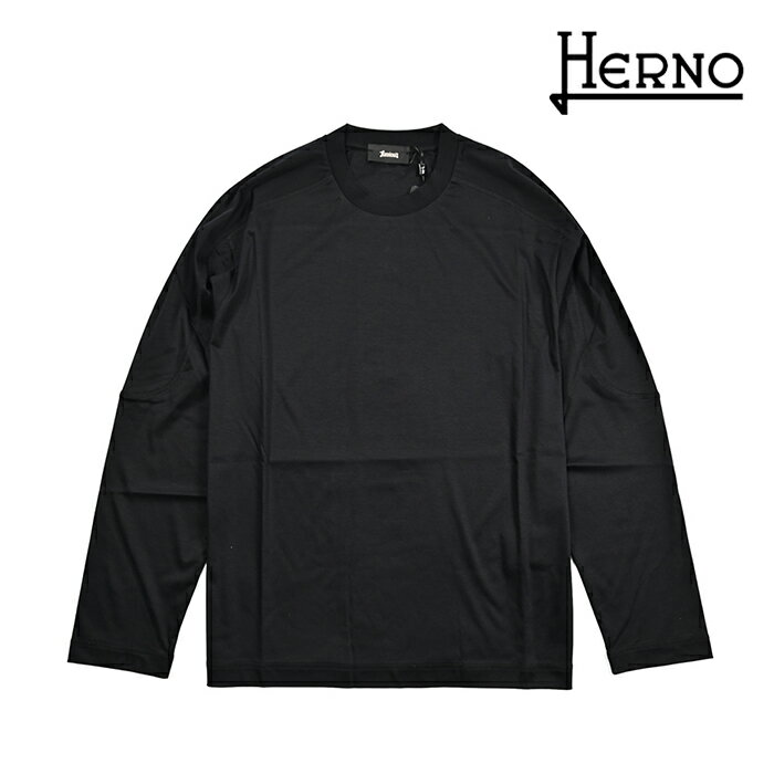 Rakuten - 【P10倍】 ヘルノ HERNO 【2026年 春夏新作】 Laminar ラミナー 長袖 Tシャツ ロンT カットソー クルーネック 春夏 メンズ コットン 100% ナチュラルストレッチ ブラック イタリア ブランド