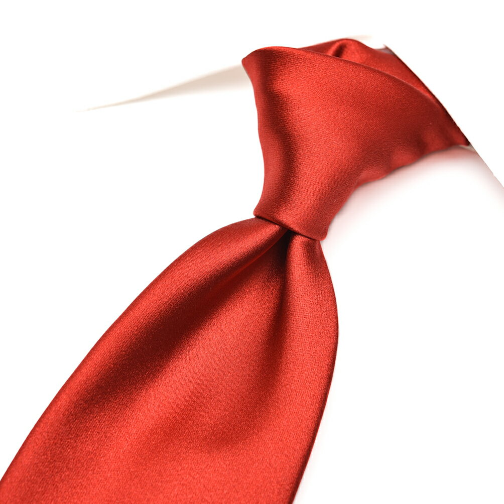 Rakuten - 【SALE】【半額以下】【P10倍】 バルバ BARBA ネクタイ ソリッドタイ セッテピエゲ メンズ シルク 100% レッド イタリア ブランド HAND MADE IN ITALY ビジネス ギフト プレゼント ラッピング無料