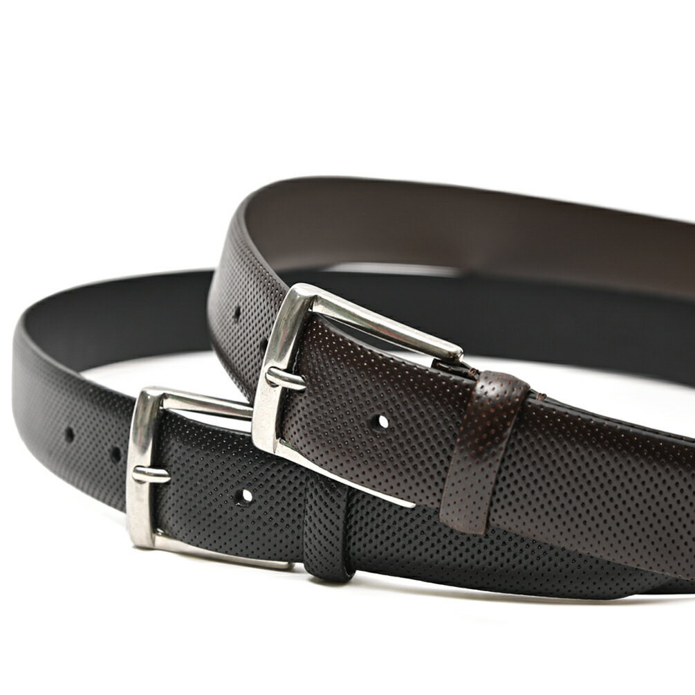 Rakuten - 【P10倍】 バルバ BARBA レザーベルト スクエアバックル メンズ レザー 100% ブラック ブラウン 2色展開 イタリア ブランド MADE IN ITALY