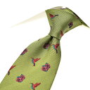 【スーパーSALE】【P20倍】 エトロ ETRO ネクタイ オールシーズン メンズ シルク 100% アニマル 鳥 花 小紋柄 グリーン イタリア ブランド MADE IN ITALY ビジネス ギフト プレゼント ラッピング無料