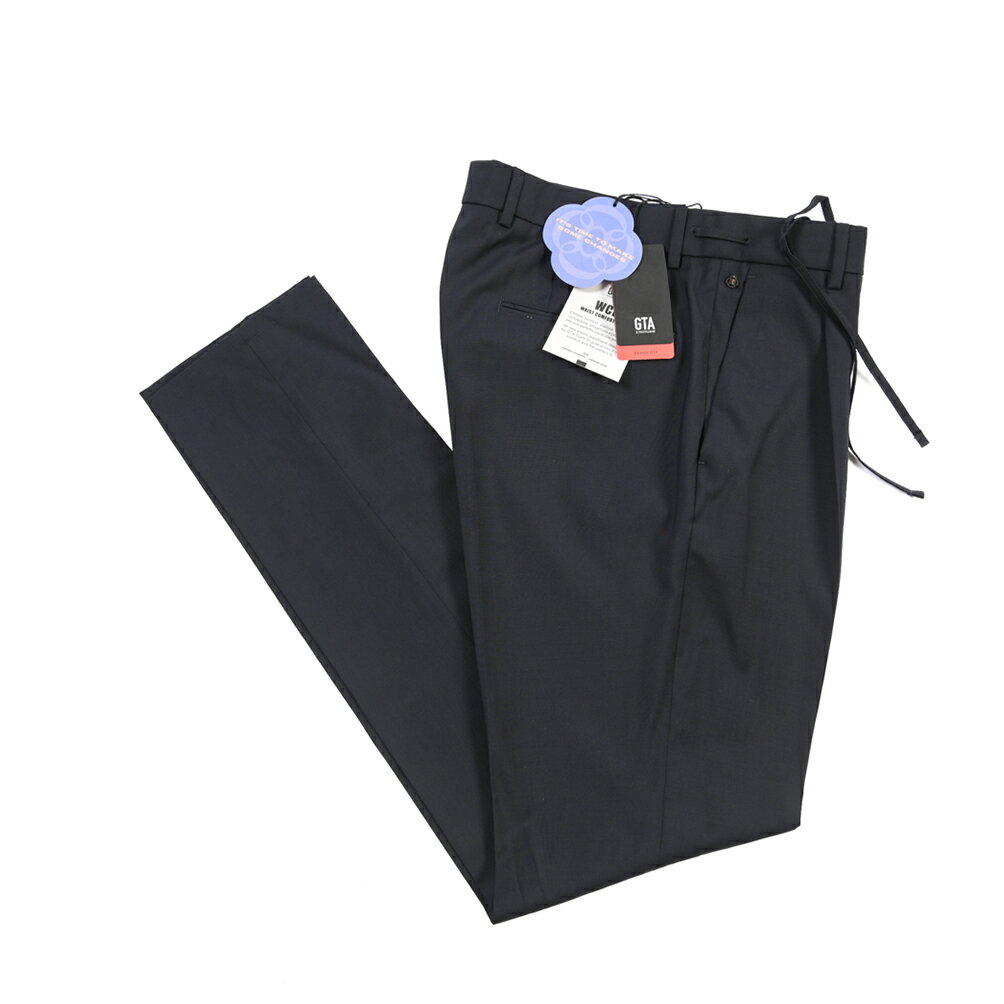 樂天商城 - 【春夏先行セール】【40％OFF】 ジーティーアー GTA HERRICK JOG エリック ウールスラックス ワンタック ジョガーパンツ インドローコード 春夏 メンズ WAIST COMFORT BAND ヴァージンウール 100% ネイビー イタリア ブランド