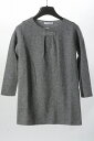 カングラ Kangra ニットワンピース ビーズデザイン グレー 子供服 キッズ ジュニア 【サイズ6(6歳)】【メリノウール100%】
